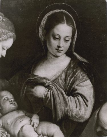 Anonimo — Caliari Paolo (Veronese) - sec. XVI - Madonna con Bambino — particolare